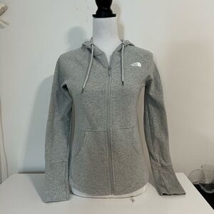 The North Face Women's Light Gray Zip-Up Hoodie